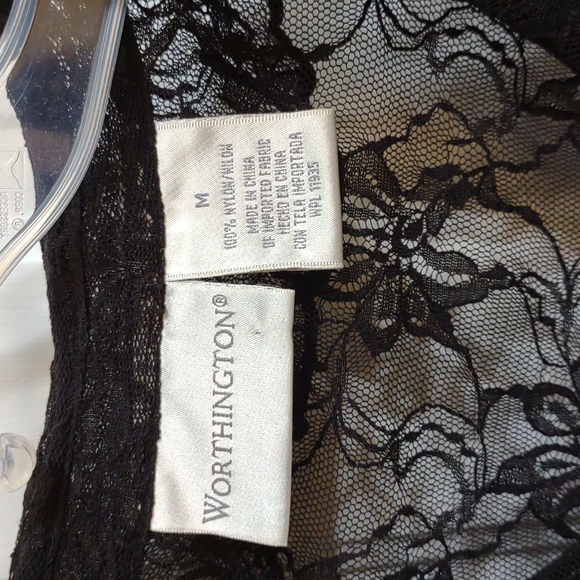 Black Stretch Lace Blouse - Picture 2 of 7